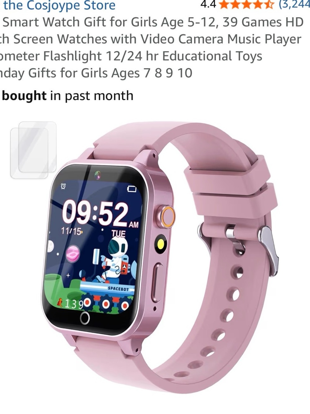 NEW IN BOX Pink Kids Smartwatch with Camera and Color Screen
